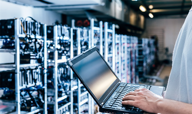 Developer writing a code